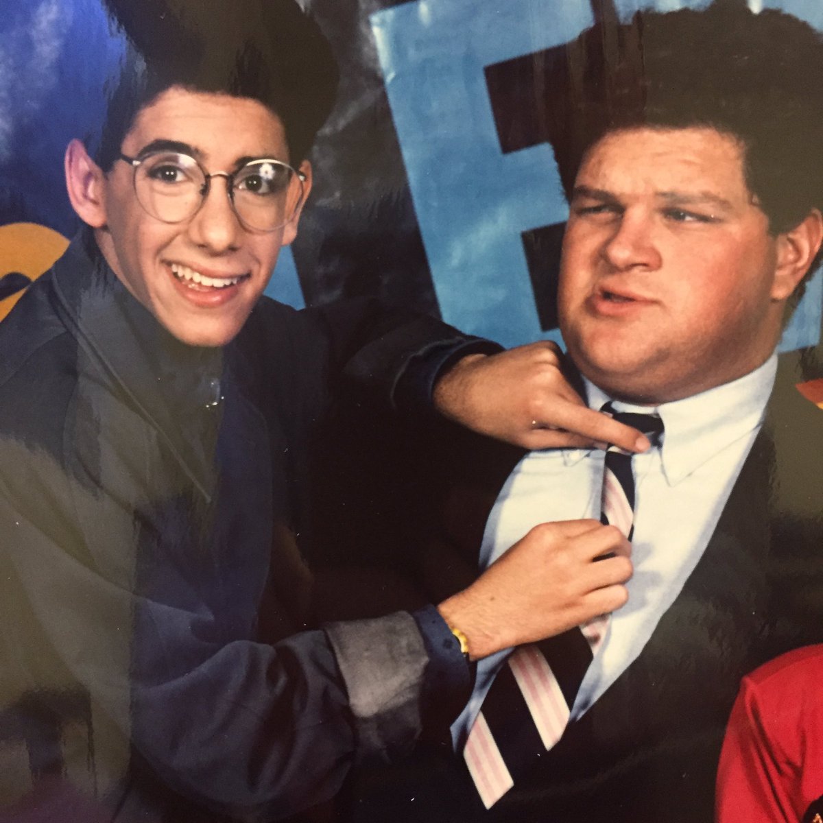 troyslaten's tweet image. #TBT to that time @AbrahamBenrubi and I both had lots more hair.... #PLCL #Jerry #Kubiac #ParkerLewisCantLose #ParkerLewis @imcorinnemec