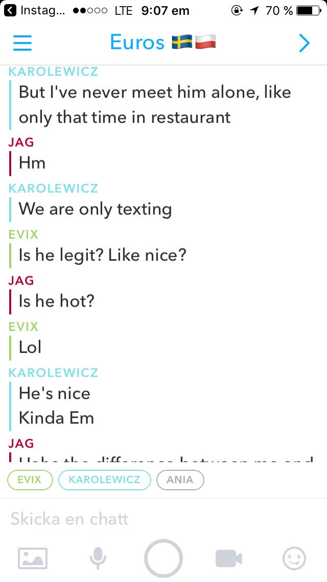 Hahah skillnaden på mig och eve