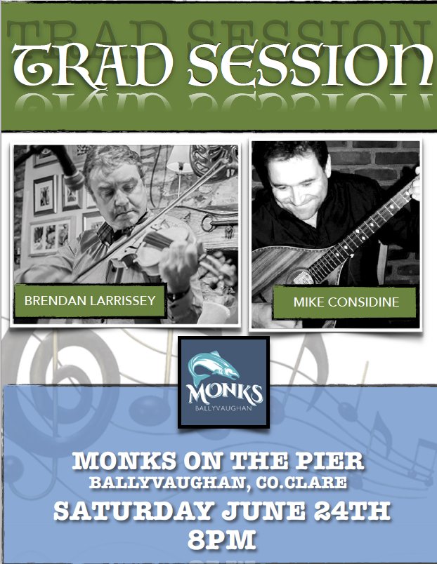 Tunes this Saturday! <a href="/monksseafood/">Monks Ballyvaughan</a>  <a href="/bazukijoe/">Mike Considine</a> #wildatlanticway #kinvaraarts #irishmusic #burrenmusic  🎼🎻🇮🇪