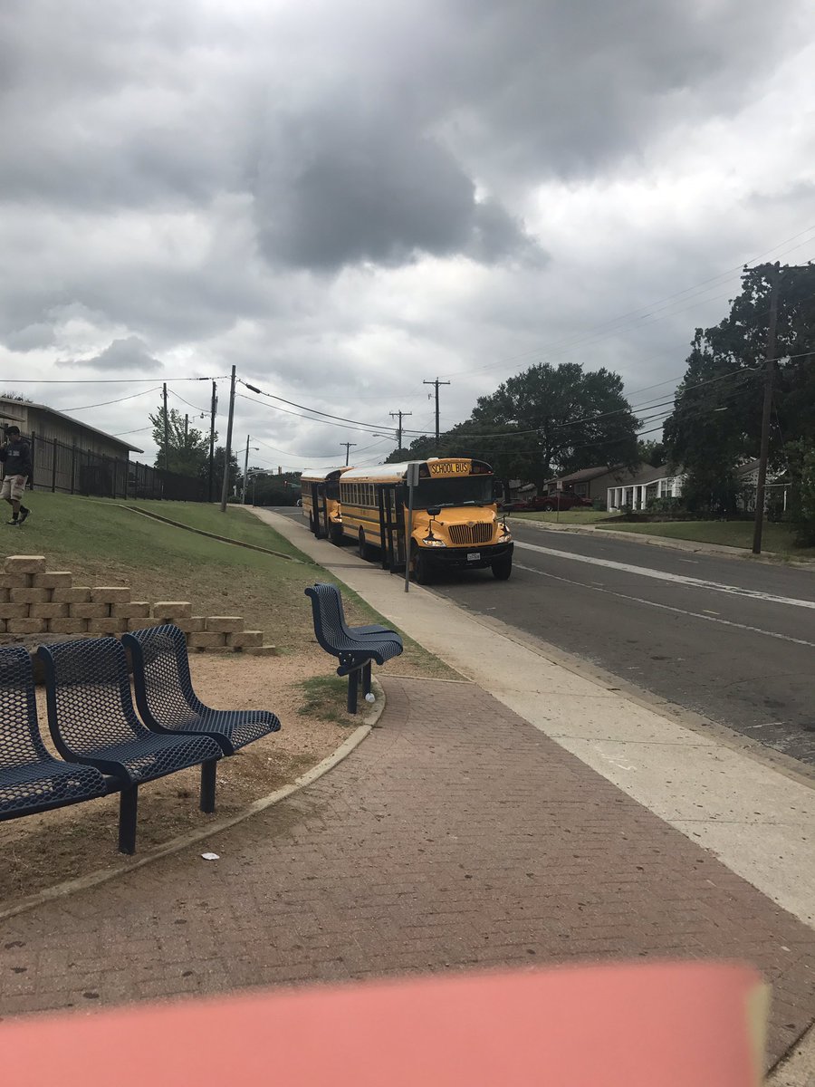 The last buses pulling away!What a great first week of A2I!Math summer learning at its best @FWISDCurriculum <a href="/KentPScribner/">Kent P. Scribner</a> <a href="/CharlesTCarroll/">Charles Carroll</a>