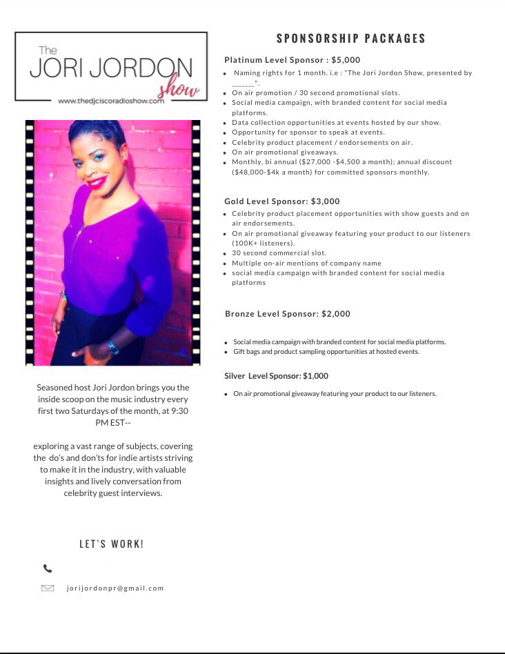 jorijordonshow's tweet photo. #TheJoriJordonShowWithDJCisco #musicindusrytips #goodmusicqueen #wuqueen #dancetress™ #Radio #InternetRadio #NewYork #Chicago #Hollywood #LA https://t.co/ApiDFHHvmp