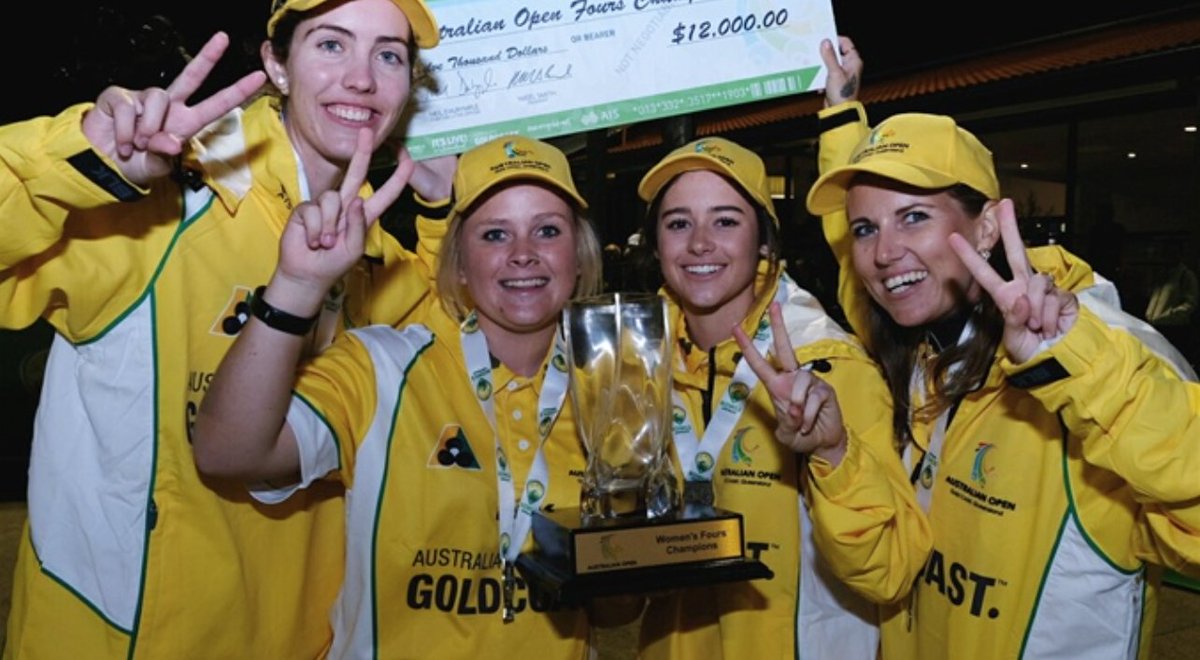 Good morning champs! We're very proud of our Vic-powered #AusOpenGC women's fours winners. Story via <a href="/BowlsAustralia/">Bowls Australia</a> australianopen.bowlsaustralia.com.au/2017-Event-Inf…