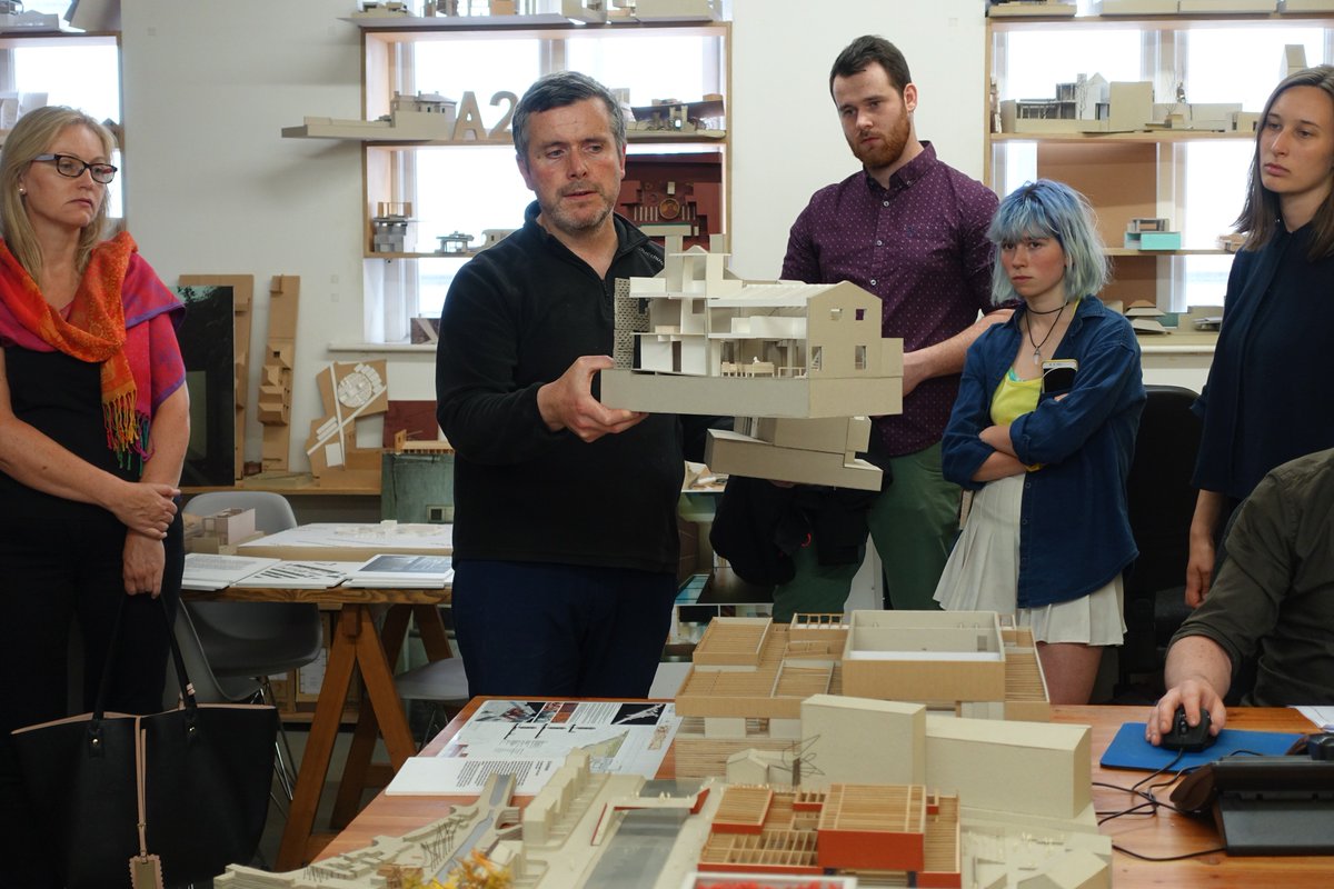 milicajova's tweet photo. Taking the models apart, showing us all the bits and interiors, Peter gave us insight into @A2Architects work process @IAFarchitecture #MyD1 https://t.co/mFgzjugCDk