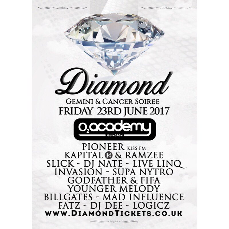 DJKapital's tweet photo. Tomorrow night, I celebrate my birthday in style 🙌🏾

#DiamondSoiree @ O2 Academy Islington

https://t.co/pDgroheGfm https://t.co/fkRHctez17