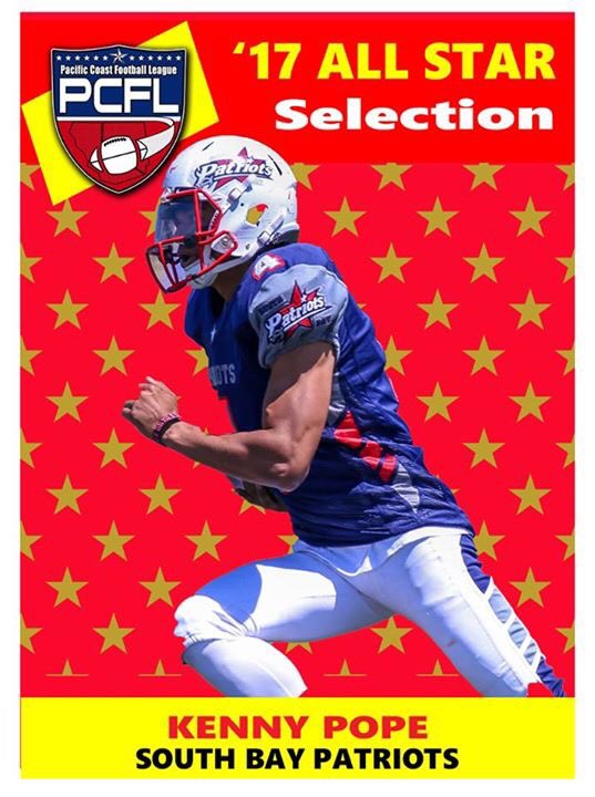 KenneyPope's tweet photo. @SBPatriots @ThePCFL #KenneyPope #Kp4 #WideReceiver #SouthBayPatriots #PcflAllStar https://t.co/BIj4VK7TxT
