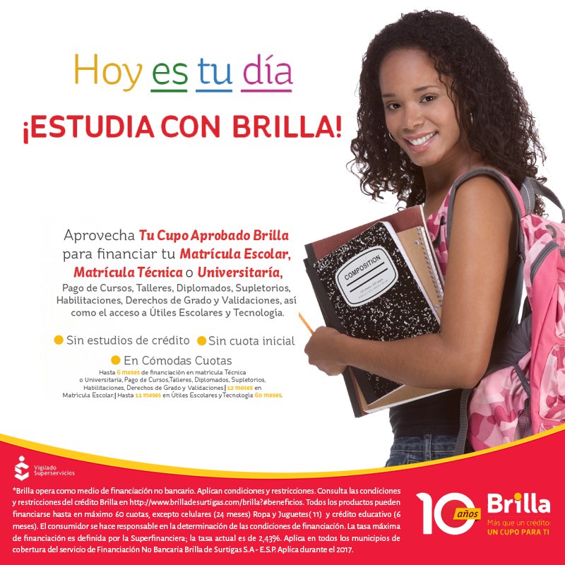 Haz que tu futuro brille, nosotros te financiamos la matrícula escolar, técnica o universitaria. ¡Utiliza tu cupo aprobado!