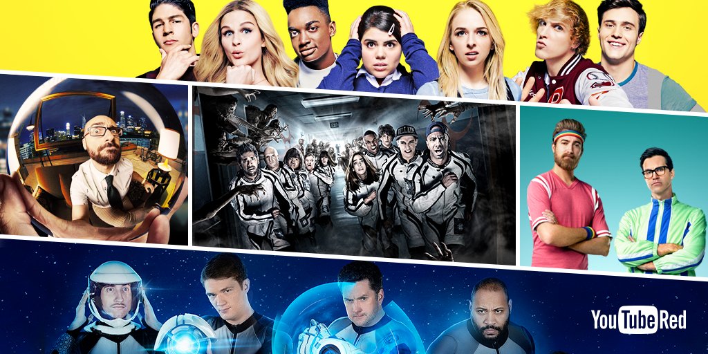 YouTube's tweet image. Brace yourself! #YTRedOriginals are returning! Keep an 👁 out for #RLBuddySystem, #FoursomeShow, #MindField, #FOTLD, &amp;amp; #LazerTeam! #VidConUS