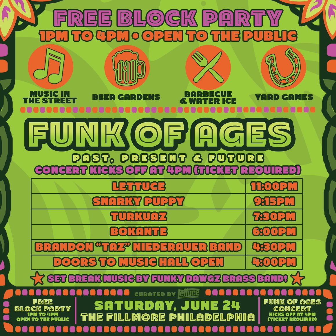 The Fillmore Philadelphia on Twitter "set times are out for 