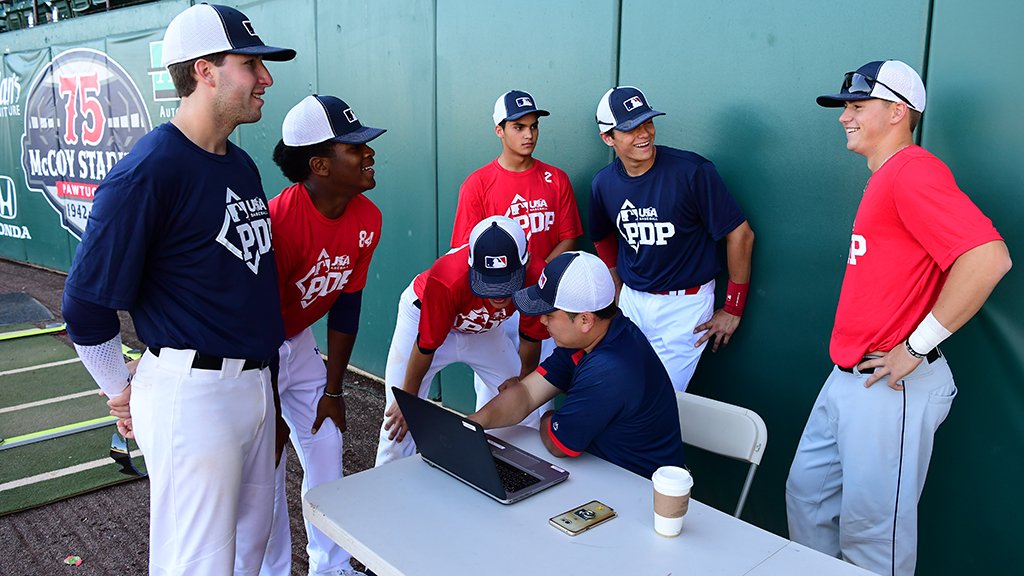 MLBPipeline's tweet photo. Scouts got a chance to watch cold-weather prospects they might not see otherwise at Pawtucket @MLBPDP/@EastCoastPro1 https://t.co/zOx0qiJho3 https://t.co/tkr6eBPz4I