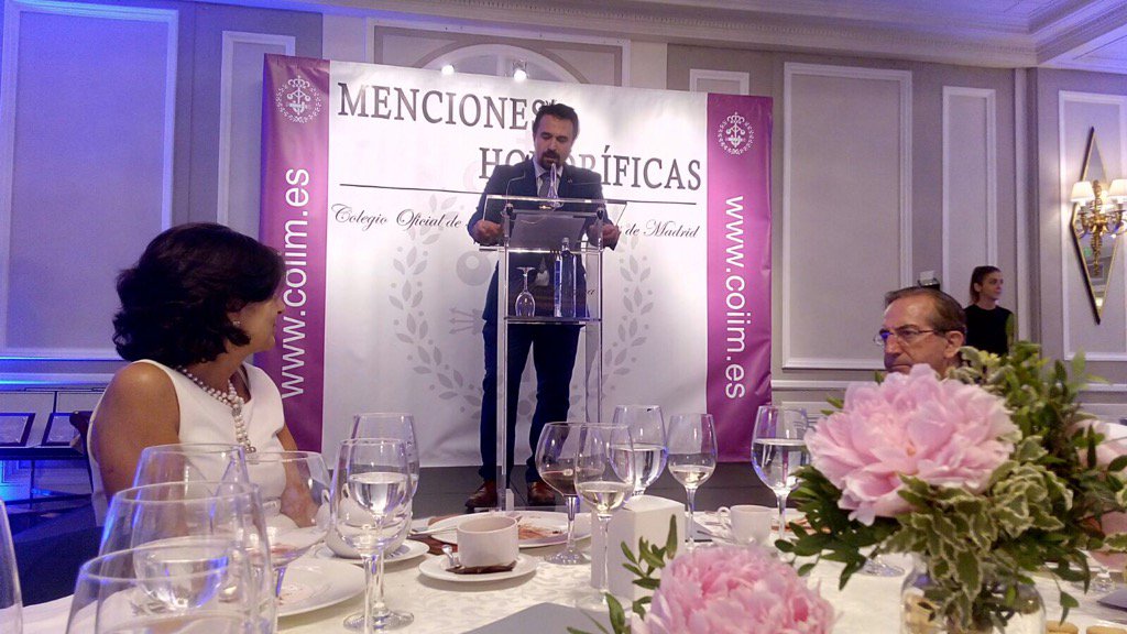COIIM's tweet photo. Discurso de nuestro Decano @cfrancoramos durante la celebración de las #MMHH2017 https://t.co/k9Ph7SkU5u