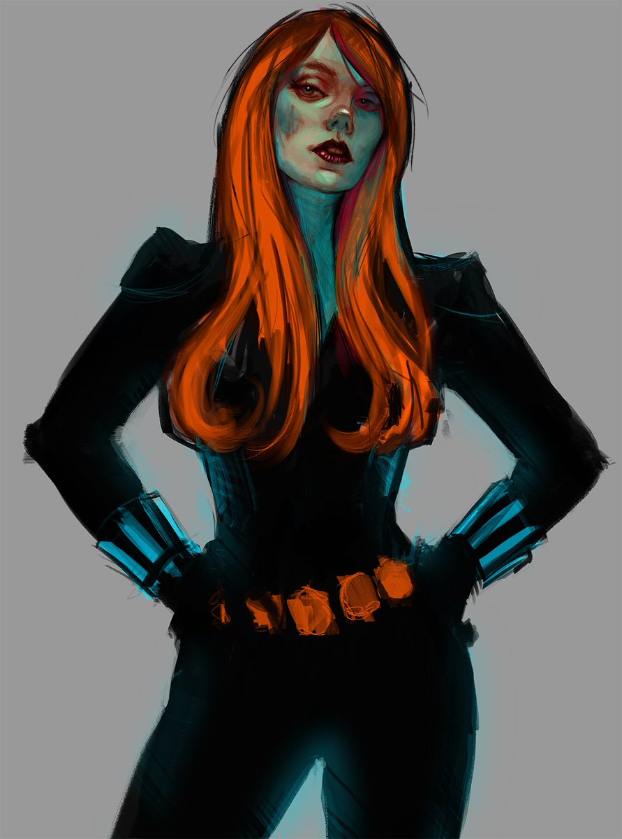 subversivegirl's tweet photo. The sketch of my lunch time became in BlackWidow! xD #digitalpainting #sketch #photoshop #BlackWidow #NatashaRomanoff #Marvel #fanart #art https://t.co/L2zFSyVc6p