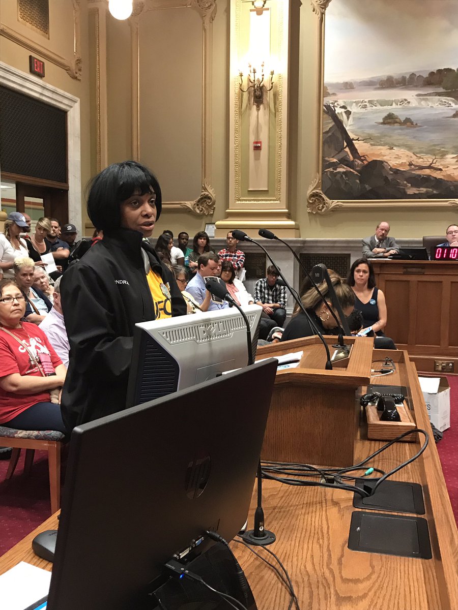 CTUL_TC's tweet photo. Imagine not seeing your kids because you work two jobs. Emotional testimony by @UFCW653 member and Cub employee. #15forMpls #1FairWage https://t.co/oezV8Ctcgu