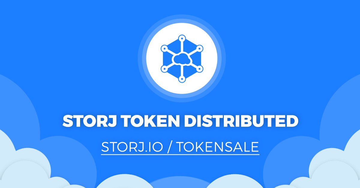 storj's tweet image. We are excited to announce that the #STORJ Token has been officially distributed! Additional information &amp;amp; FAQ at: storj.io/tokensale
