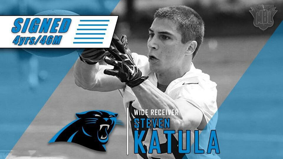 MblWeekly's tweet image. Panthers sign WR Katula to a 4 Year 46 Million Dollar Contract! @BomberLeague