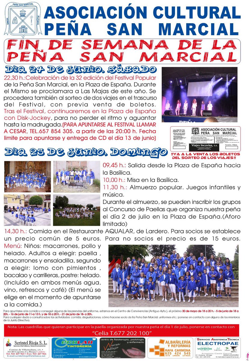 PSanmarcial's tweet photo. Actividades y horarios de nuestro fin de semana!  Os esperamos!!! https://t.co/mtSL4ONaKy