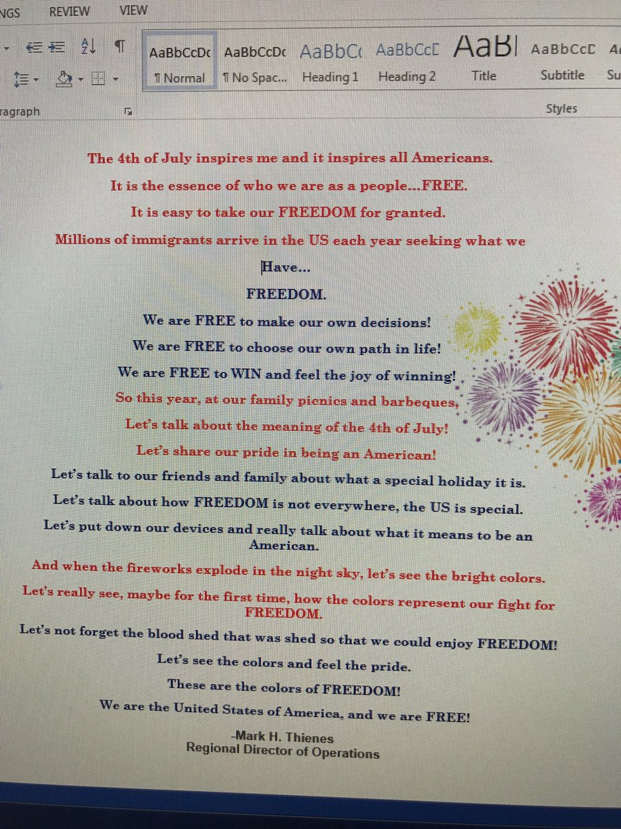 RickeyBass5's tweet photo. Great message we came up with mark! 👍🏾 4th of July and what it means to us!! #TMXCompanies @markregion36 
@Dianna_16222 @gloriagarciatmx https://t.co/R6I1zrg8E5
