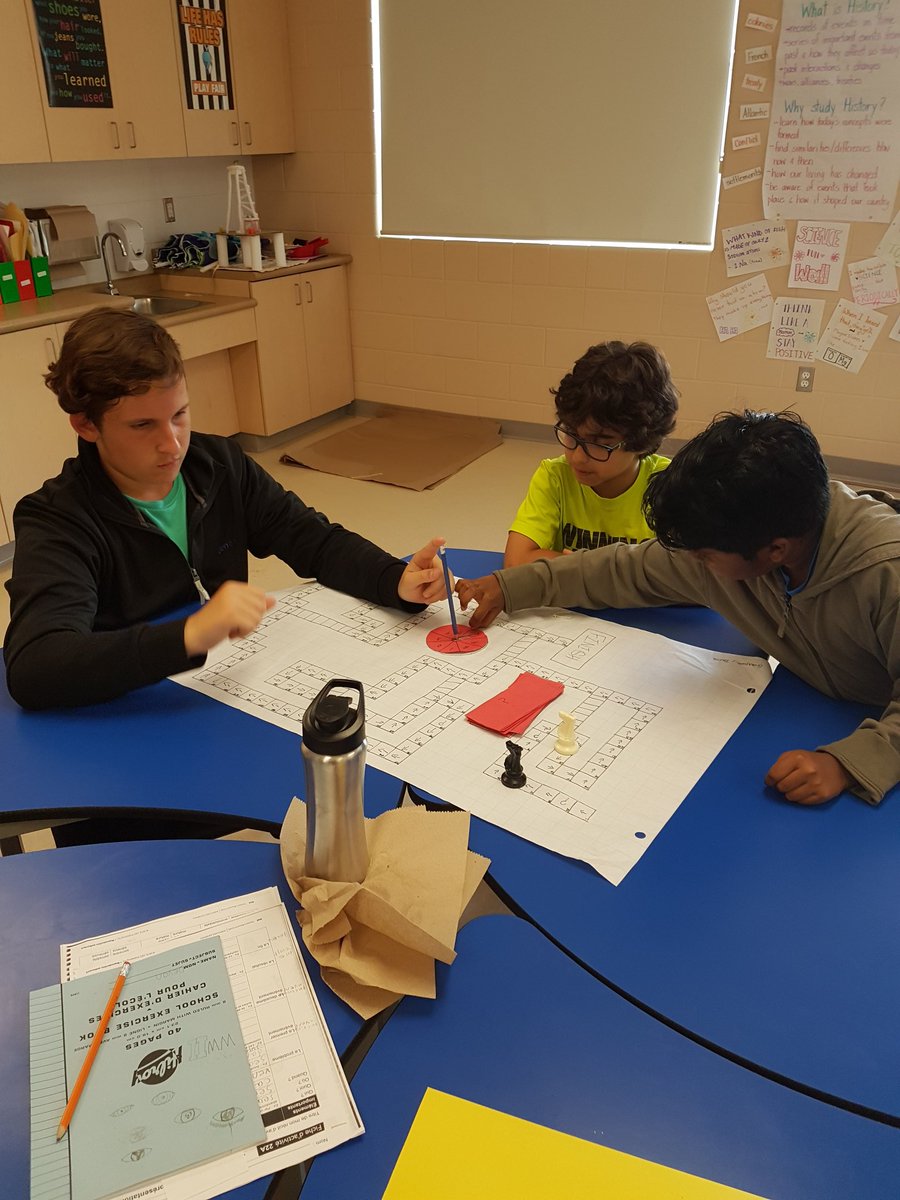 MsWajzerStA's tweet photo. Playing games with grade 3s & 4s. Gr8s created and designed these fantastic games! #math #provability #fun https://t.co/Jy5EBvXFNd