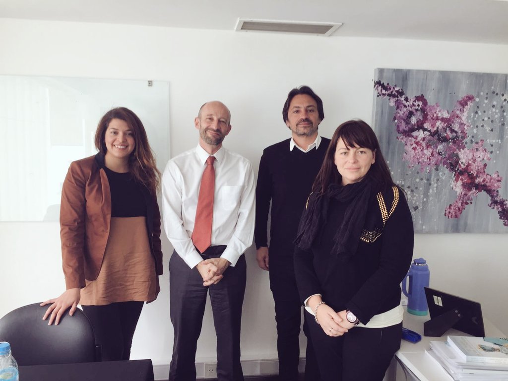 ClaudiaClaug2's tweet photo. Visita de F.Roudie Embajador de la @Union_Europea enArg a la @LaSiglo21 con @pablorivarola #LicRelacInternac #ModeloDeSimulacionUE https://t.co/UtjMIUndYJ