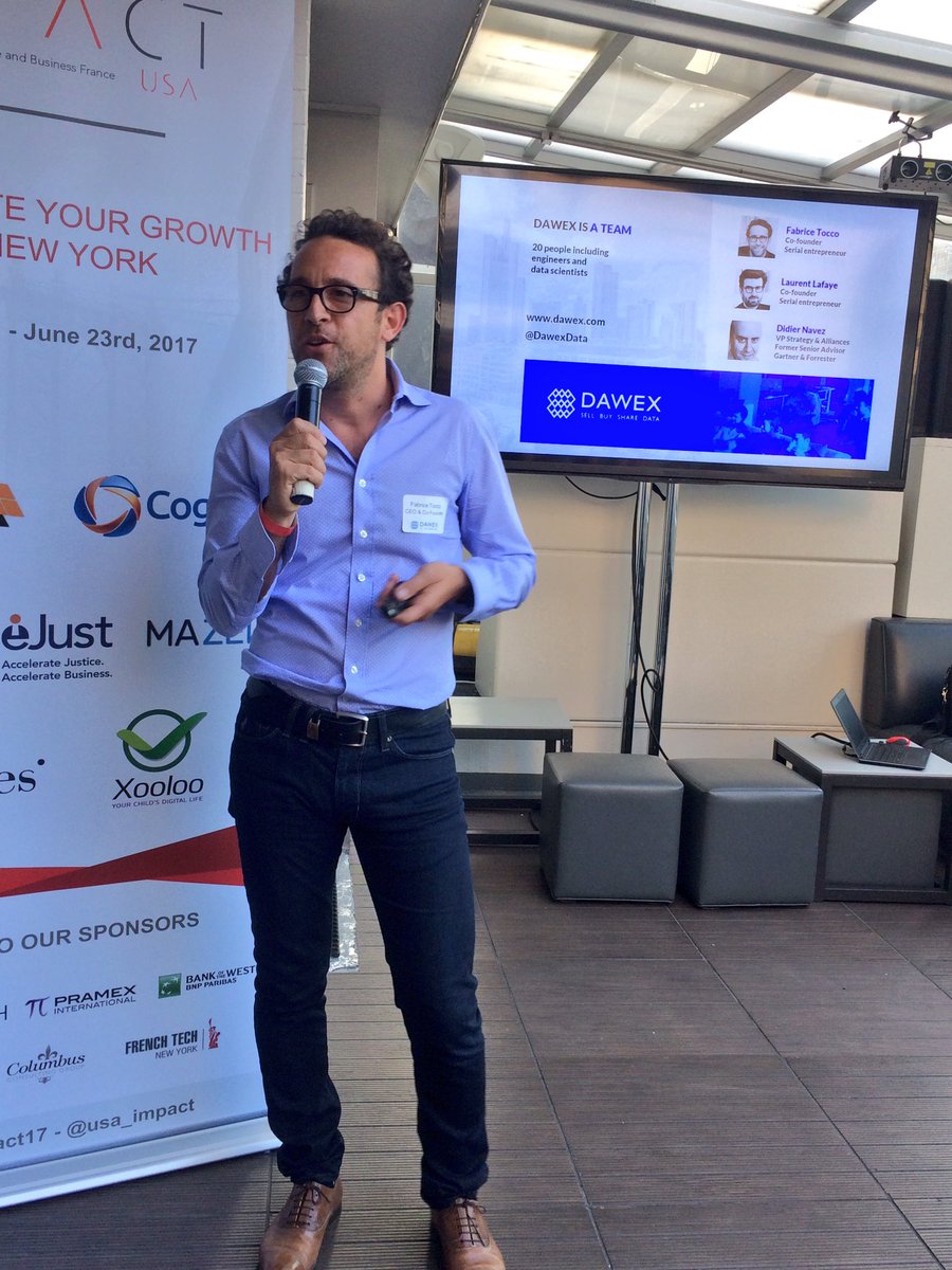 NGoubin's tweet image. Last but not least: pioneering the #data economy with FabriceTocco DawexData. #ImpactDemoDay #Impact17