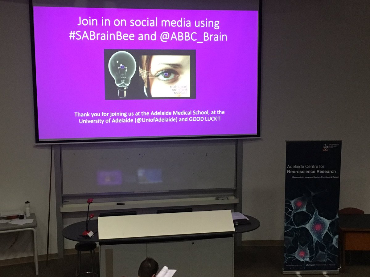 lyndseypraino's tweet photo. Almost ready for the start of the #SABrainBee @UniofAdelaide! @ABBC_Brain https://t.co/VXRqERzotZ
