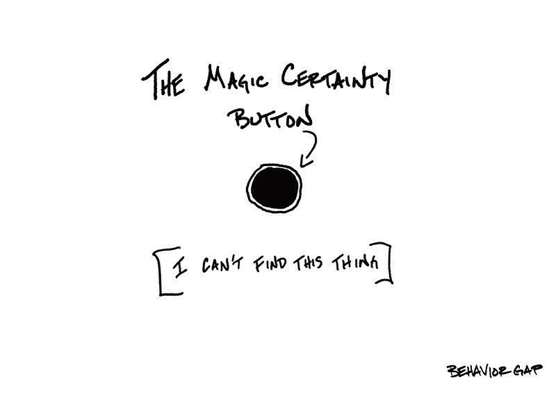 Image result for there is no magic certainty button