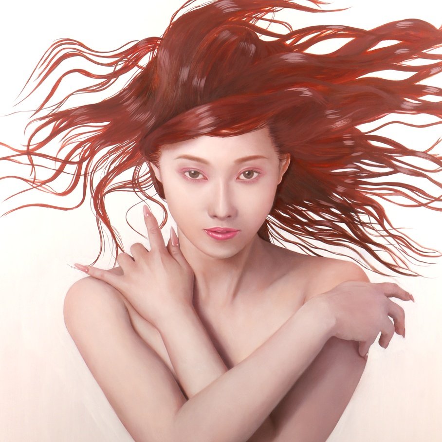 ヨウジヤマモトオム×内田すずめコラボ 画題「太陽の子」 油絵