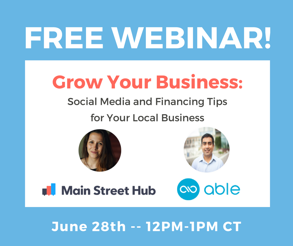 Have you signed up for our webinar with <a href="/AbleLending/">hold</a> yet? You won't want to miss these #socialmedia &amp; finance tips: ow.ly/Pvq130cD7QP