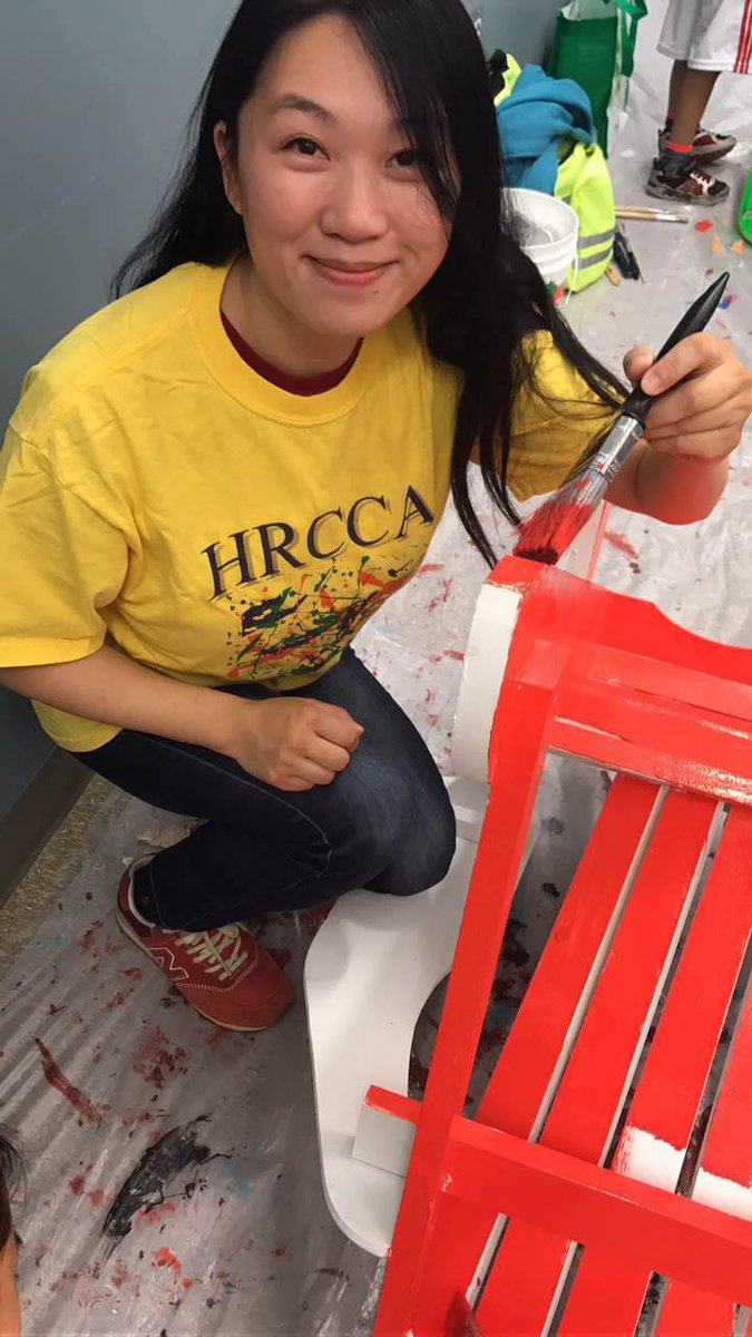 HRCCA's tweet photo. Muskoka Chair painting is so much fun. https://t.co/HA9DsGFXRi