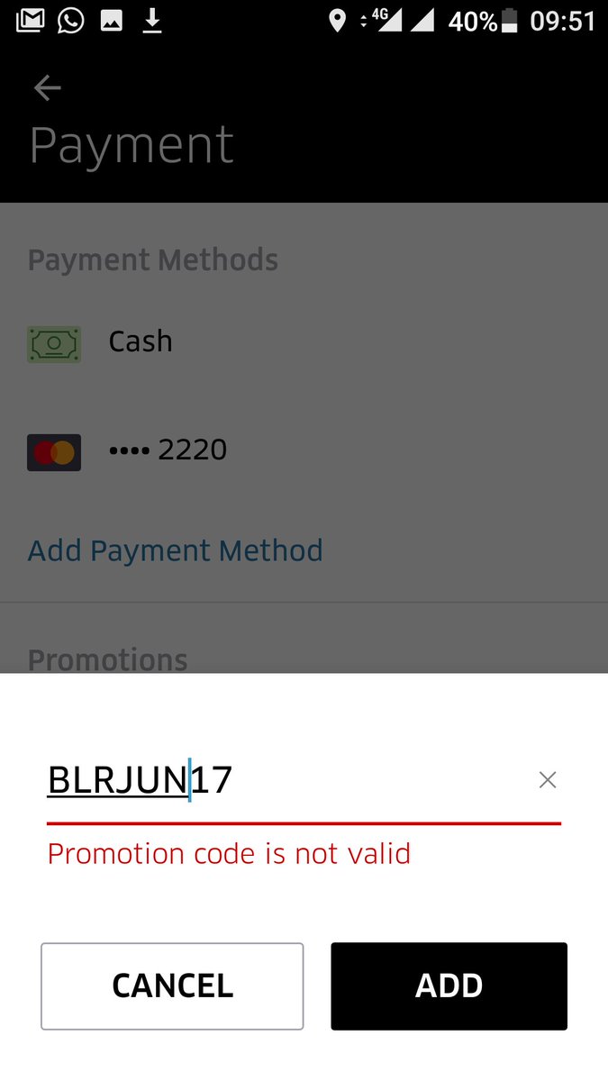 shabs07's tweet image. @UberINSupport Non of the promo codes u send me are valid. I hav alrdy reportd dis multiple tims. U give 50rs credit n close it?? #UberBug