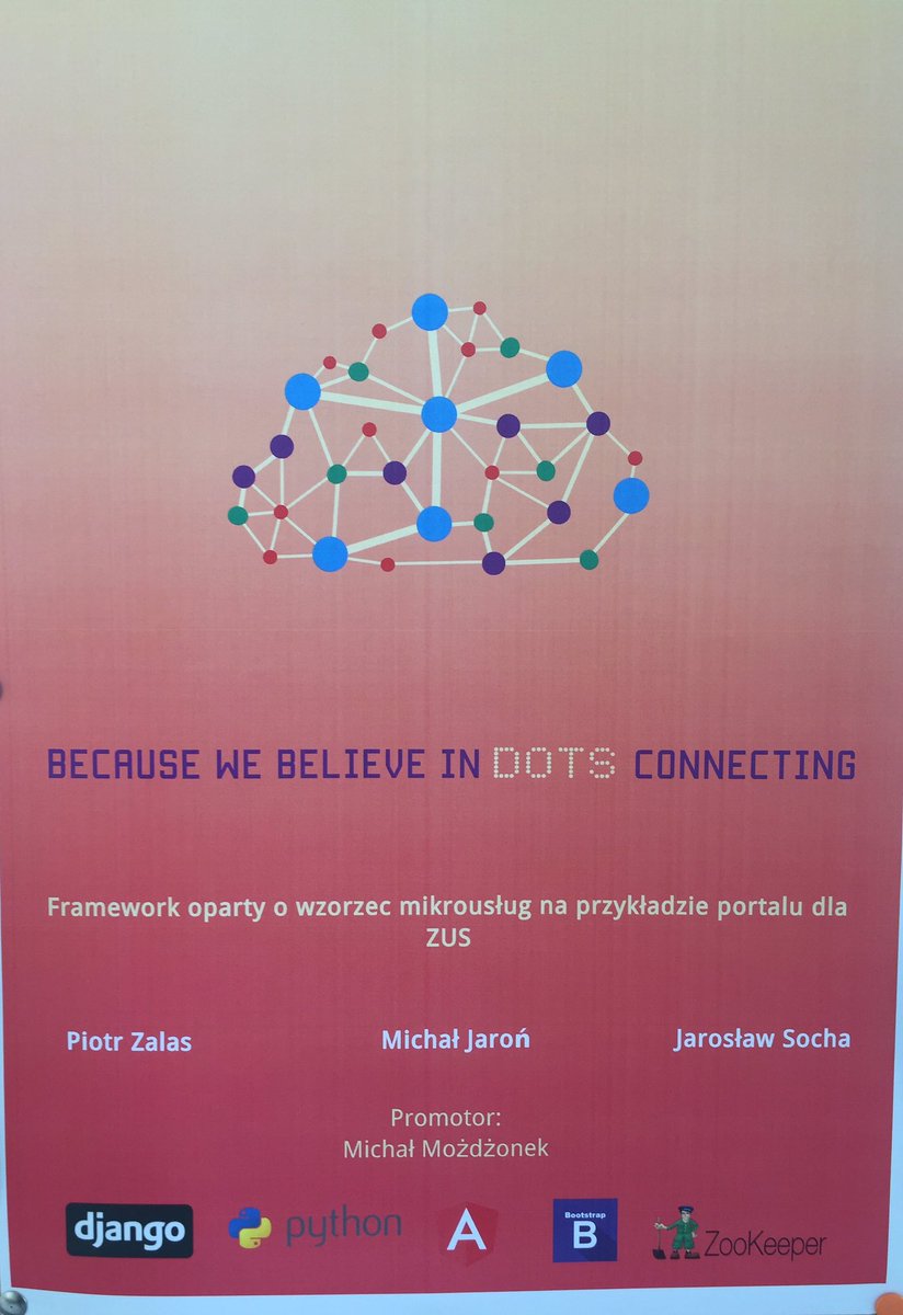 MichalMozdzonek's tweet image. Framework oparty o wzorzec mikrousług na przykładzie portalu dla ZUS #MIMUW #ZPP