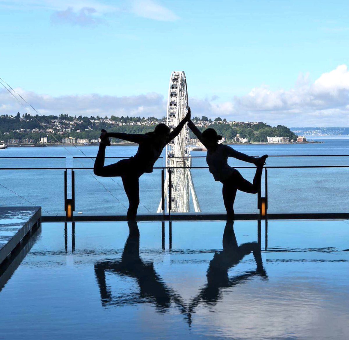 We hope you all enjoyed celebrating #GlobalWellnessDay with us! Morning yoga poolside was on the top of our list. #FSWellness