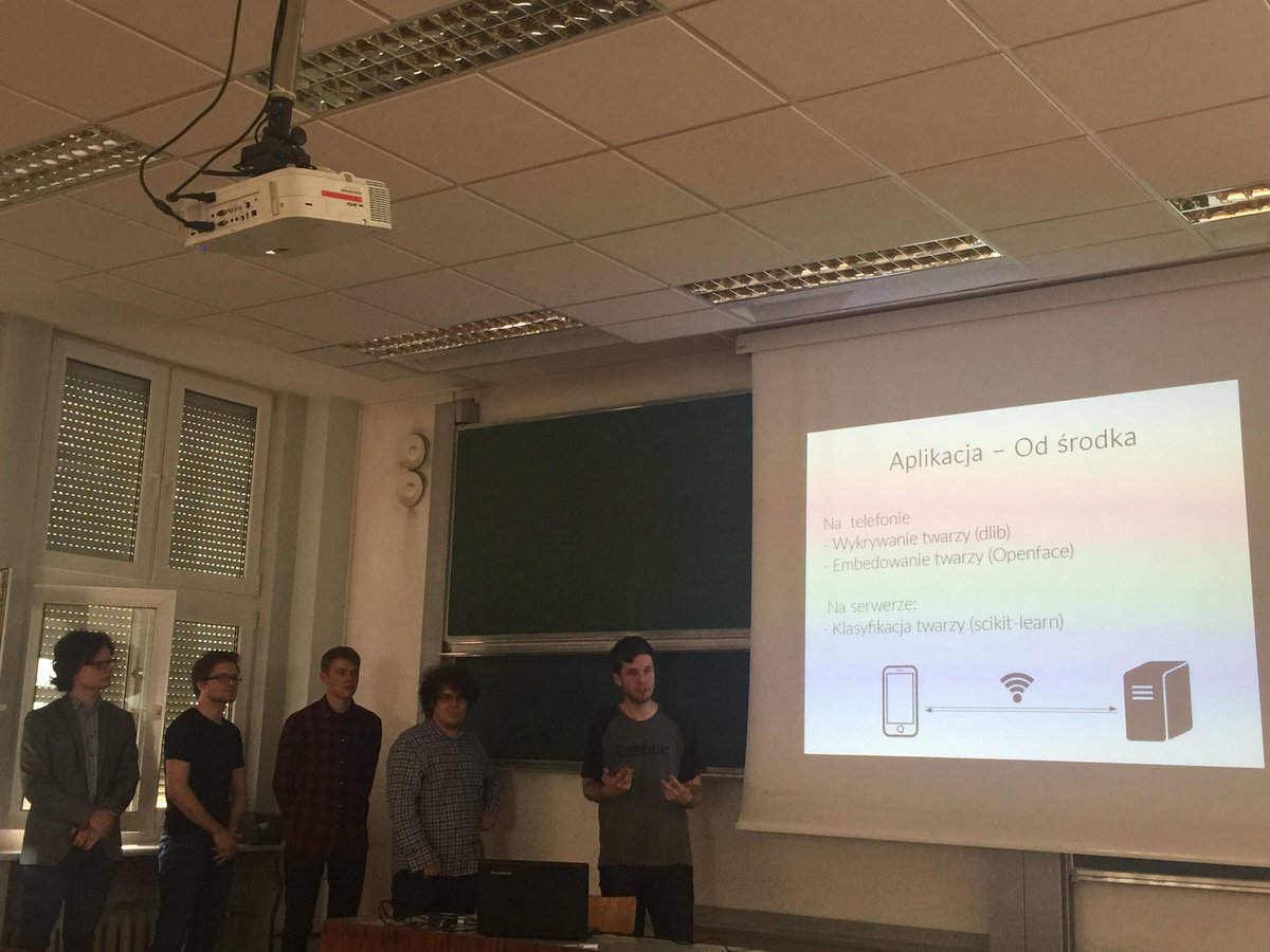 MichalMozdzonek's tweet image. System wykrywania i rozpoznawania osób przez urządzenie mobilne z użyciem metod face recognition #MIMUW #ZPP