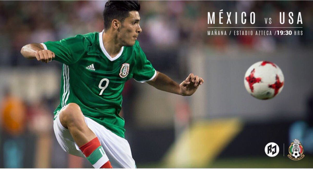 Raul_Jimenez9's tweet photo. ¡Cada vez más cerca del mundial! 🙌🏻 #PasiónYOrgullo #RJ9🤔 
🏟 Azteca 
🕢 19:30
🆚🇺🇸 
#RumboARusia2018 #ElFutbolEsNuestro https://t.co/iyBsIK1CKN