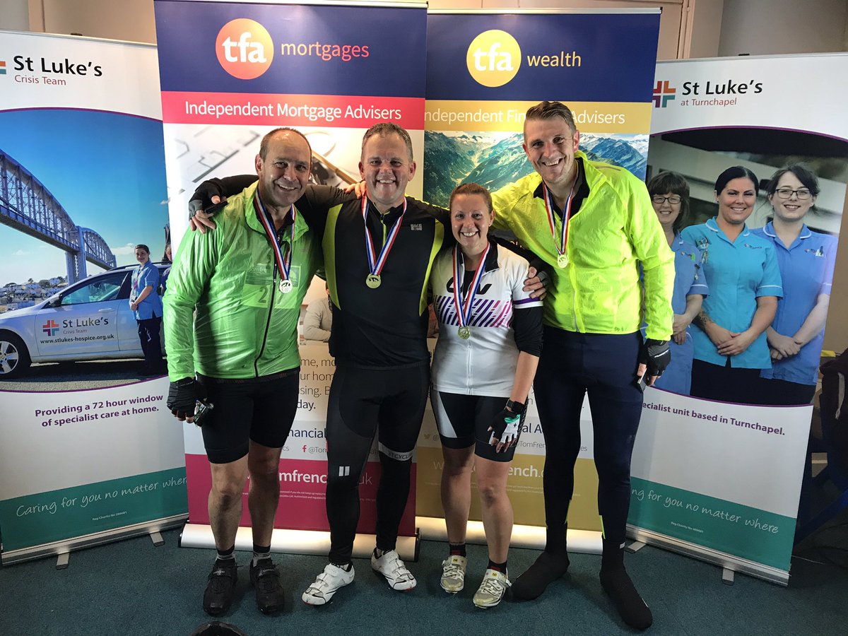 Moonlit riders who completed the <a href="/MoonlitCycle/">TFA Moonlit Cycle</a> by @TomFrenchAssocs in aid of <a href="/StLukesPlymouth/">St Luke's Hospice Plymouth</a>. Thanks guys