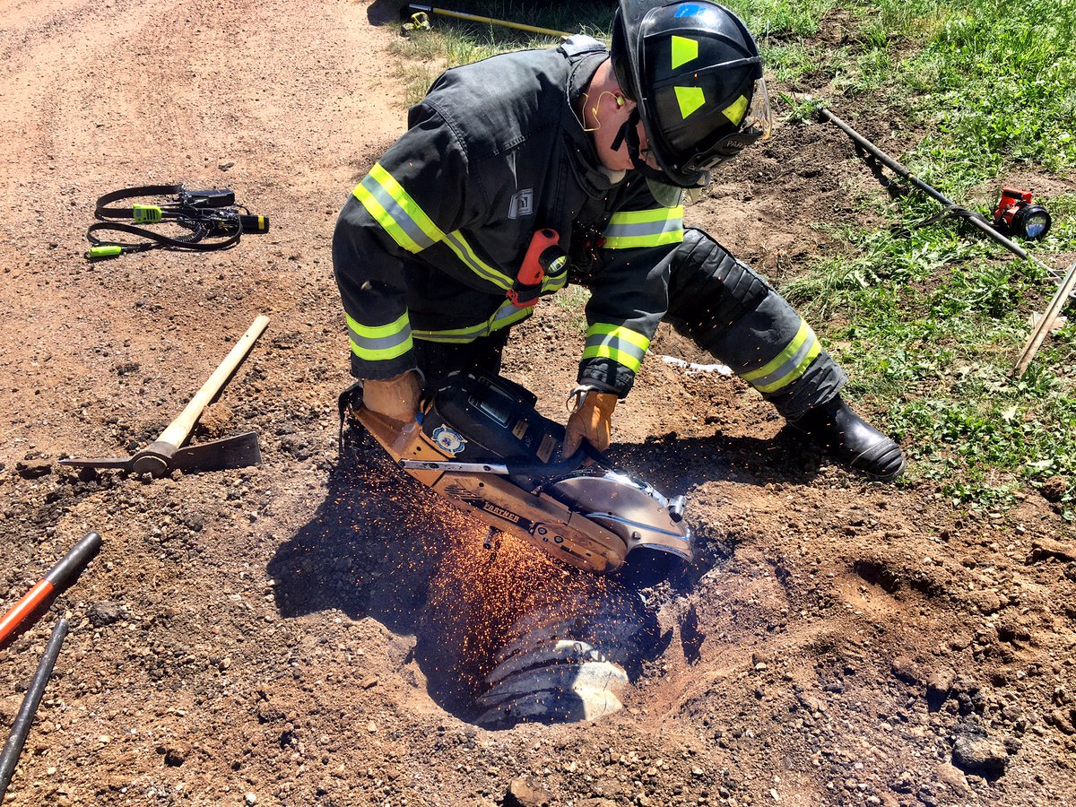 Castle Rock firefighters tweeted that they rescued a dog from a culvert