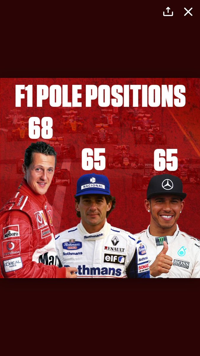 GeorgeBakhos1's tweet photo. #CanadianGP
#LewisvsHunt = #Senna with 65 pole positions, 3 behind #Schumacher https://t.co/2HRhNlYHfR