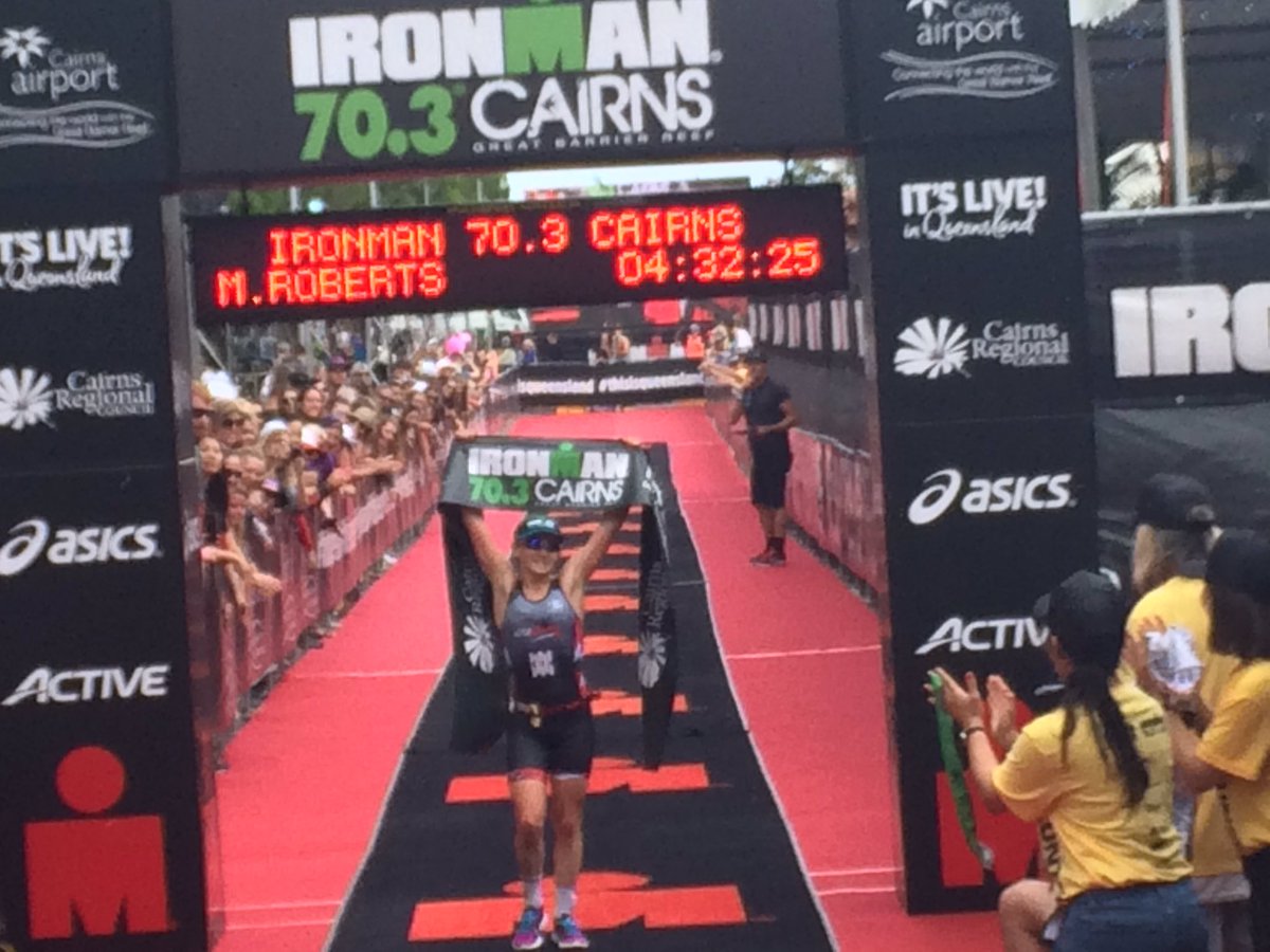 Gold Coast athlete Madi Roberts, 22, is the women's winner of the Ironman 70.3 in Cairns #IMCairns <a href="/TheCairnsPost/">Cairns Post</a>