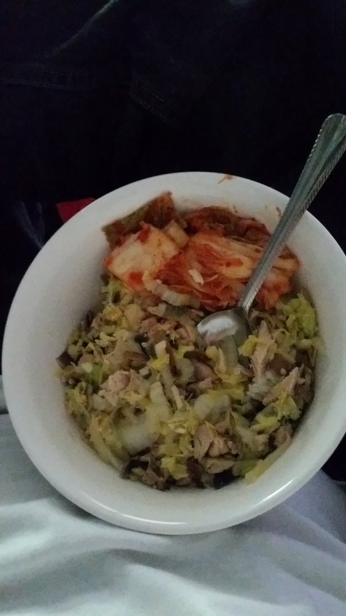 TacArmyRadio's tweet photo. Wax. Chicken and ginger soup and Kimchi. #waxin #eatinggood https://t.co/h6Li41Gc8s