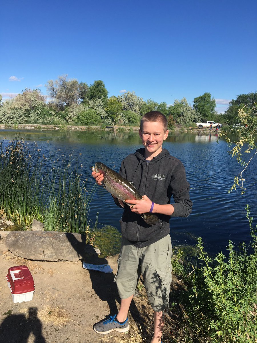 Happy anglers today at Idahos free fishing day.
