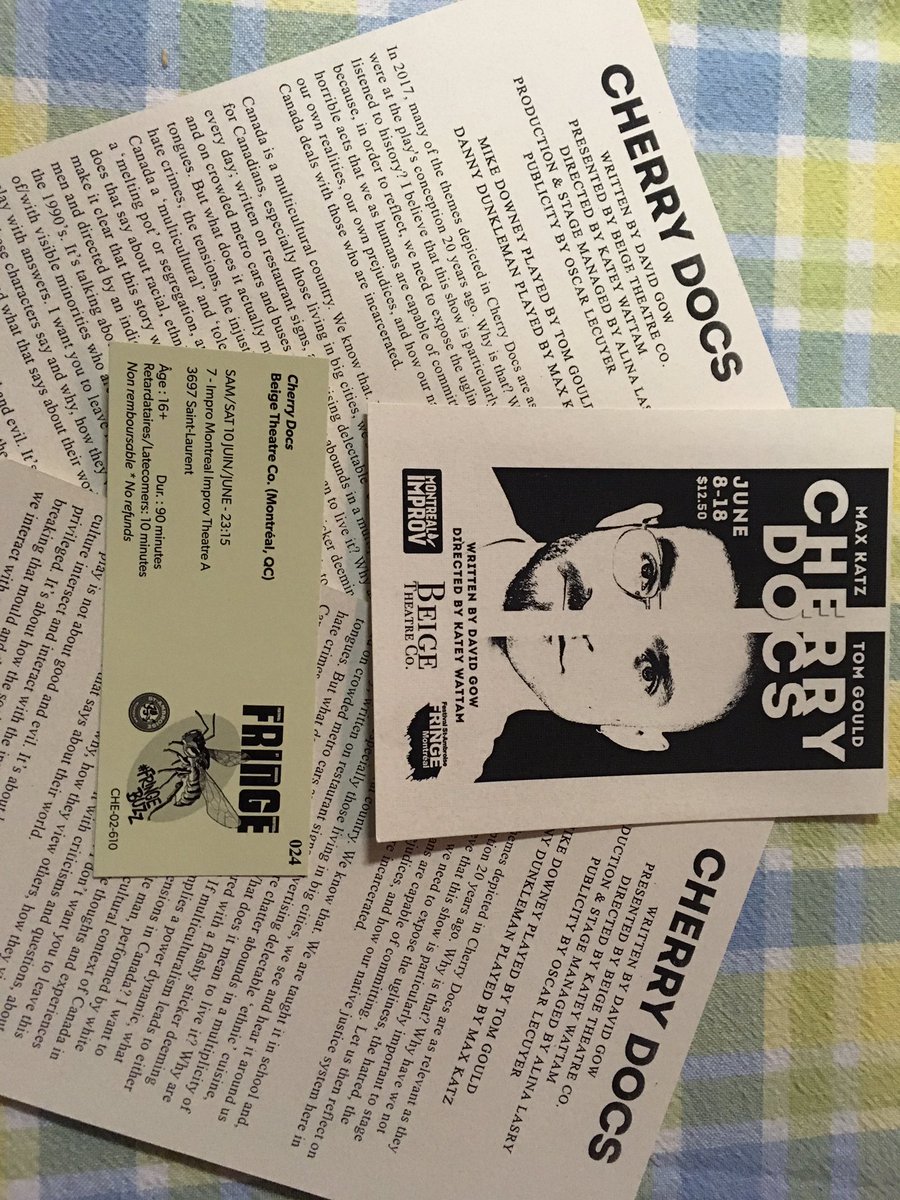 QuebecDramaFed's tweet photo. About to take in #Cherrydocs @montrealimprov #fringebuzz #fringesquad #theatre #Montreal #mtltheatre #performance #fringe https://t.co/UHbAt5Td52
