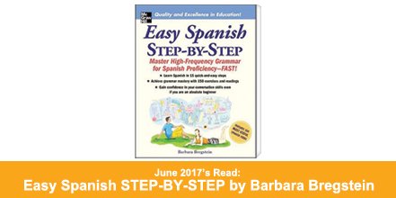 Michael_Hackney's tweet image. This month’s book: Easy Spanish STEP-BY-STEP by Barbara Bregstein.  Hablo Espanol!  Thanks @MHEducation