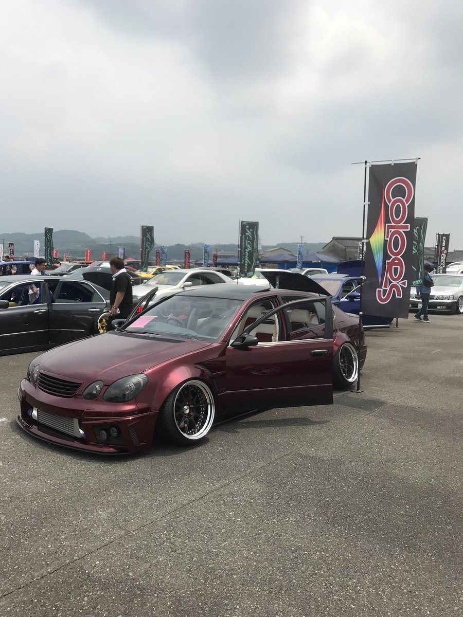 Mako Color S V Twitter 無事福岡県上陸 がばいcup たのしもーー 車 イベント 九州 初上陸 福岡県 Kc Style がばいcup 雨止んで 暑いわー アリスト 内装 オーディオ まことのがばい