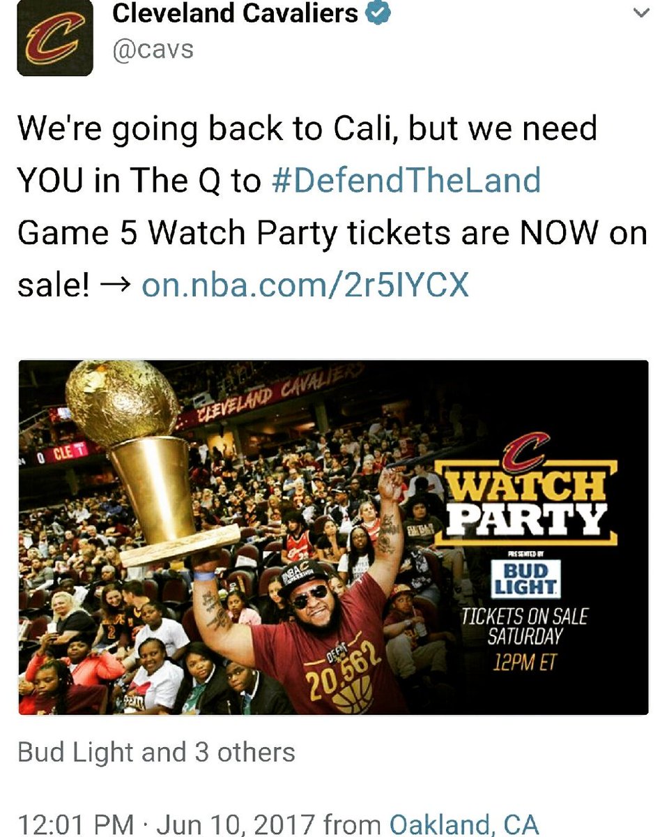 Milli_Milles's tweet photo. @budlight @CavsAhmaad @cavs Cavaliers Fans let's show the world Were The Land and we help #DefendTheLand with your very Own #trophyguy https://t.co/TWvdHWWMlO