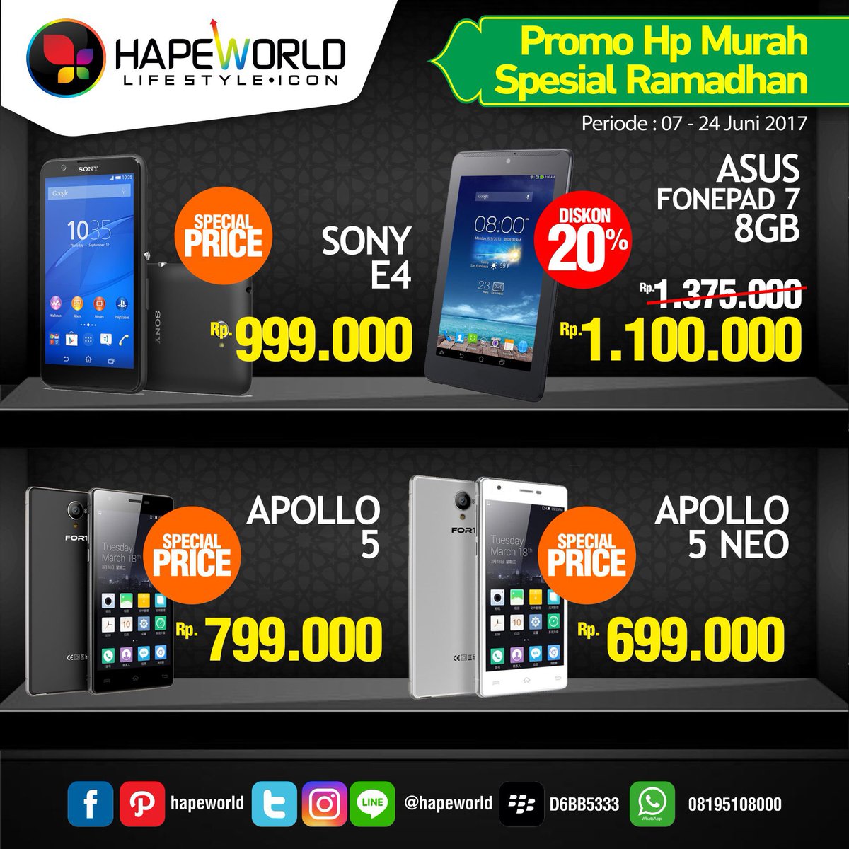 hapeworld_bjb's tweet photo. Selalu ada yg menarik Dari hapeworld nya ya kan..? Buruan kunjungi all store @hapeworld https://t.co/Uej9fsVEpN