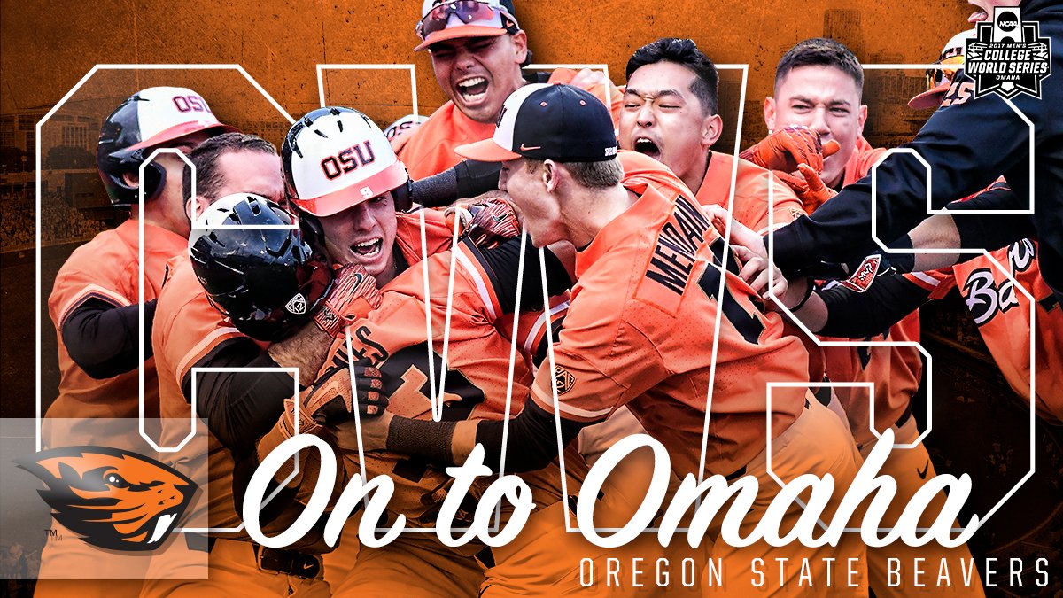 NCAABaseball's tweet photo. OREGON STATE TO OMAHA!!

The top-seeded Beavers will make their 6th #CWS appearance! https://t.co/voOxpAHD4j