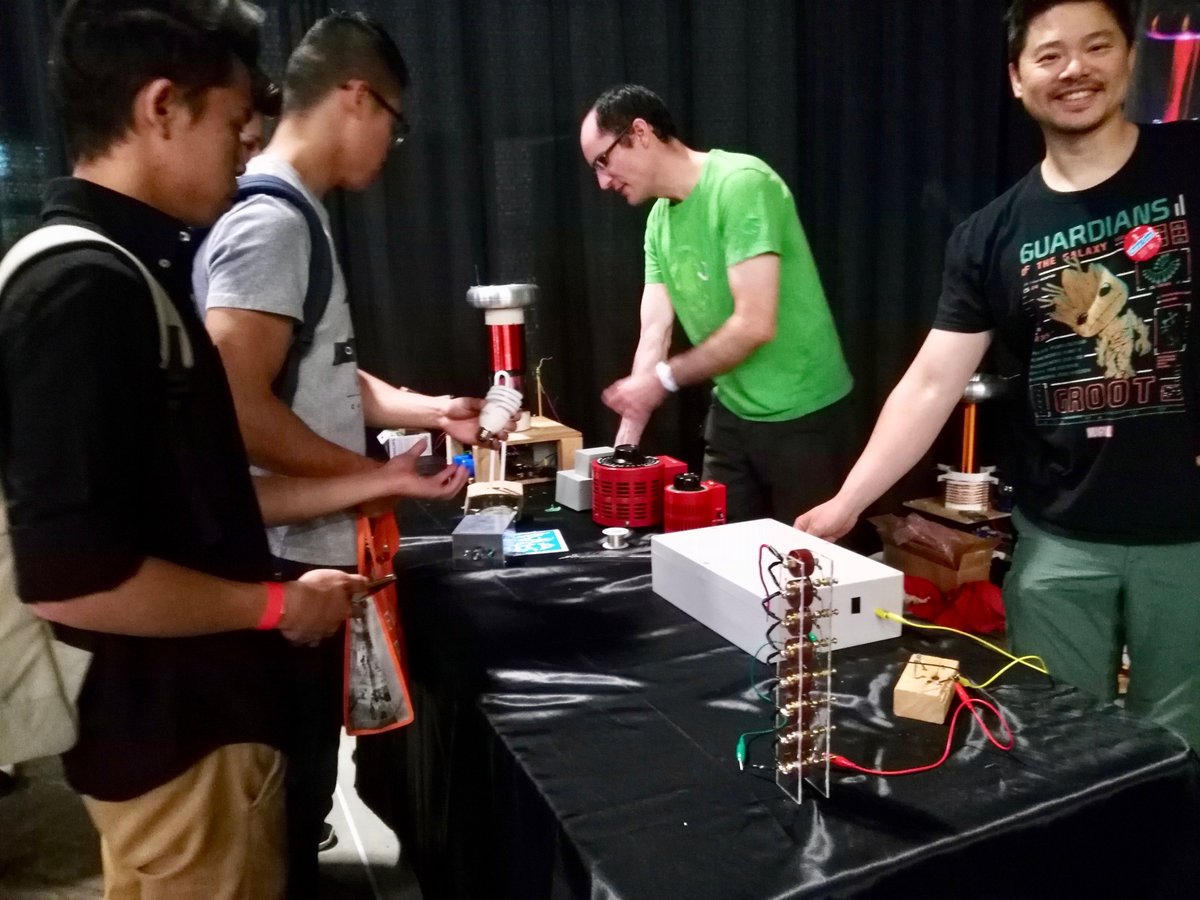 nwsslibrary's tweet photo. High voltage, LED avant garde, Green innovation &amp; fantasy. All this and more at @vanmakerfaire @ElectraMecc https://t.co/4mmId5zjQi
