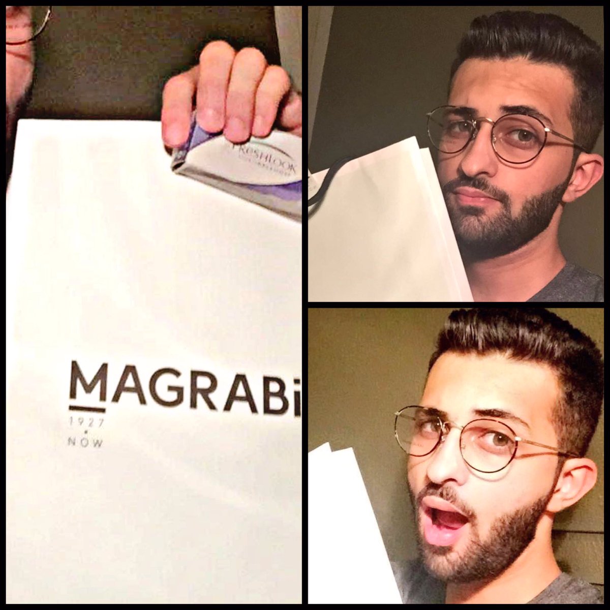 shehadeh27's tweet photo. I got new glasses 🤓and #FreshLookColorBlends #Gray contacts look great with them!! Feeling handsome 😜
@elissakh https://t.co/XMTUZUnRa7