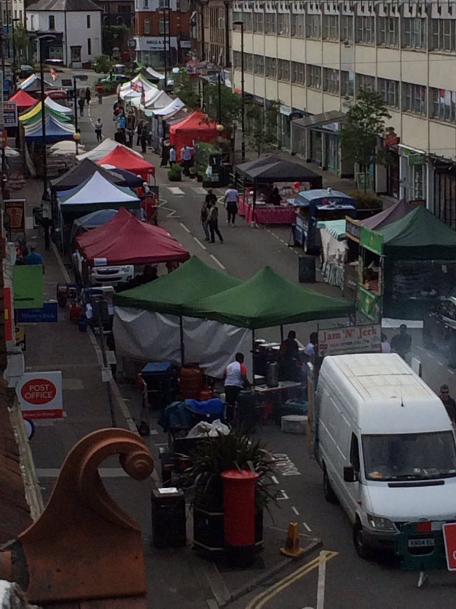 Set up for the food festival <a href="/CaterhamFest/">Caterham Festival</a> #food #drink #party