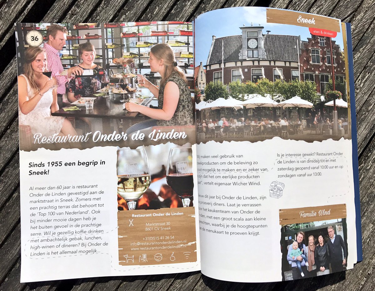 BeleefSneek's tweet image. Twee van onze negen parels in het #Doerak Magazine. Ontdek Friesland én #BeleefSneek @RestODL @WeduweJoustra #samenwerking #Sneek #toerisme