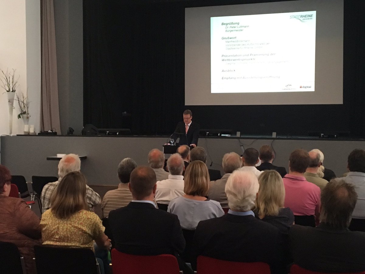 Siegerehrung des #Stadtteilwettbewerb in #Rheine. 14 tolle Projekte wurden umgesetzt.